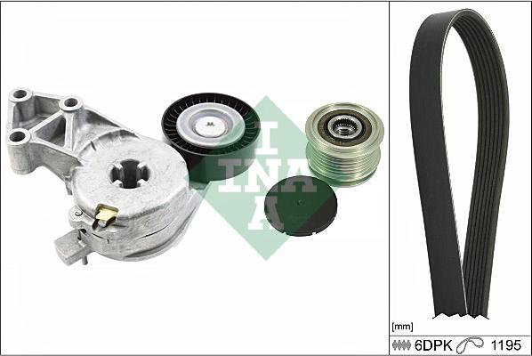 INA 529 0022 10 - Поликлиновый ременный комплект autospares.lv