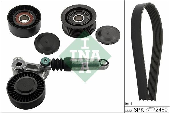 INA 529 0075 10 - Поликлиновый ременный комплект autospares.lv