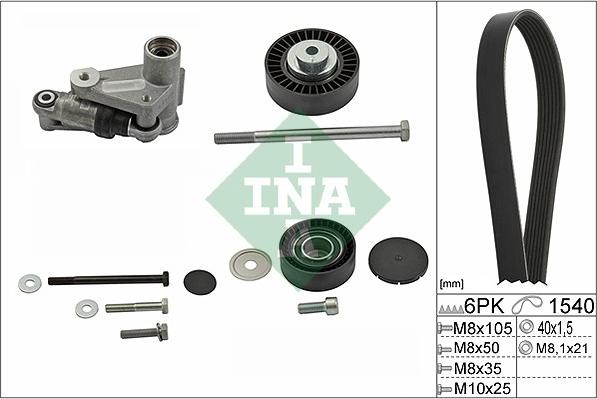 INA 529 0199 10 - Поликлиновый ременный комплект autospares.lv