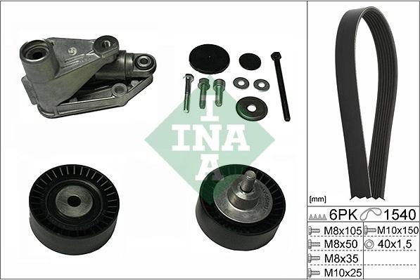 INA 529 0198 10 - Поликлиновый ременный комплект autospares.lv