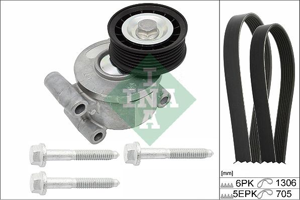 INA 529 0192 10 - Поликлиновый ременный комплект autospares.lv