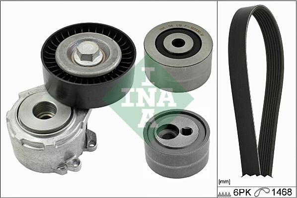 INA 529 0156 10 - Поликлиновый ременный комплект autospares.lv