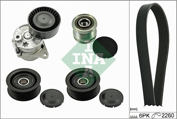 INA 529 0115 21 - Поликлиновый ременный комплект autospares.lv