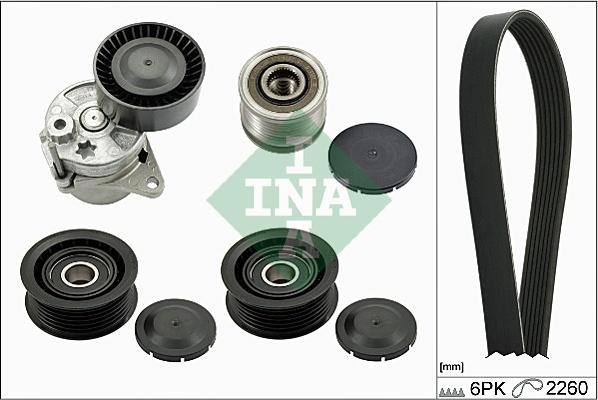 INA 529 0139 10 - Поликлиновый ременный комплект autospares.lv