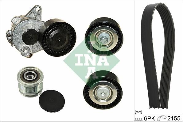 INA 529 0188 10 - Поликлиновый ременный комплект autospares.lv