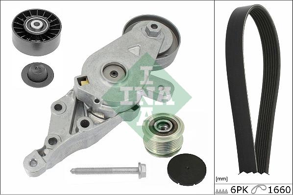 INA 529 0134 10 - Поликлиновый ременный комплект autospares.lv