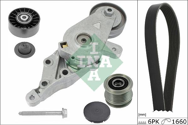 INA 529 0135 10 - Поликлиновый ременный комплект autospares.lv