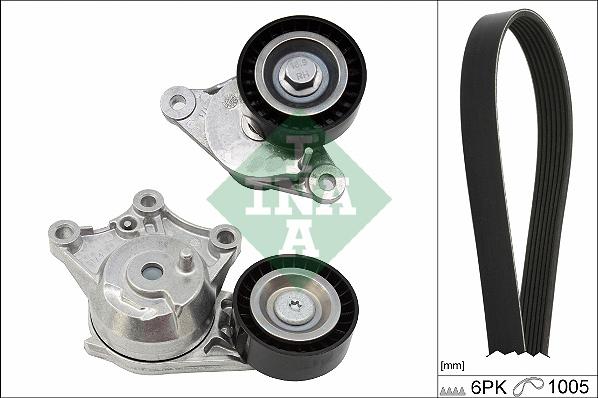 INA 529 0358 10 - Поликлиновый ременный комплект autospares.lv