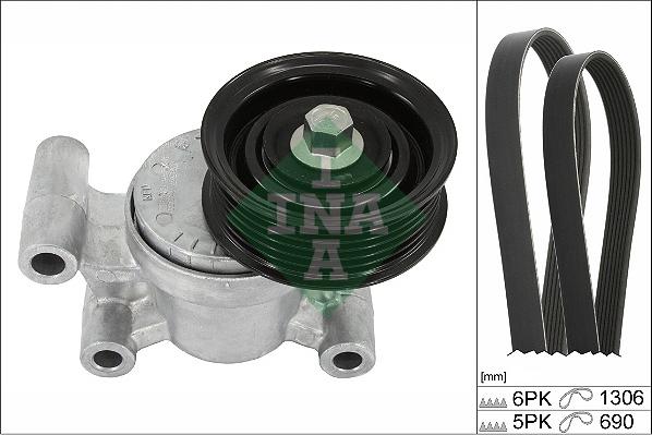 INA 529 0382 10 - Поликлиновый ременный комплект autospares.lv