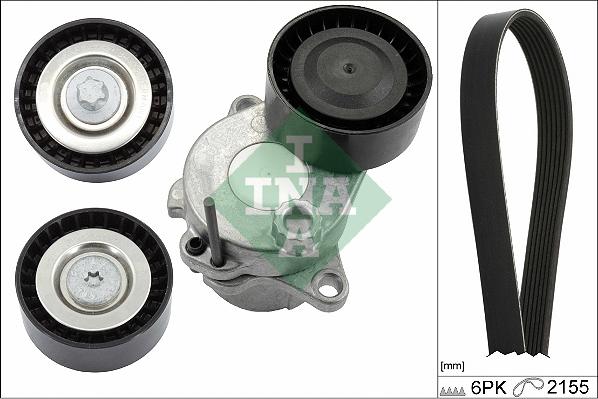 INA 529 0321 10 - Поликлиновый ременный комплект autospares.lv