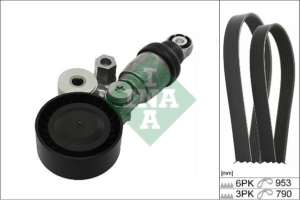 INA 529 0371 10 - Поликлиновый ременный комплект autospares.lv