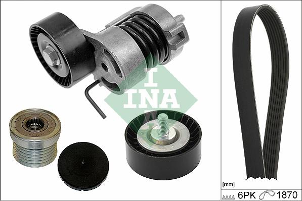 INA 529 0255 10 - Поликлиновый ременный комплект autospares.lv