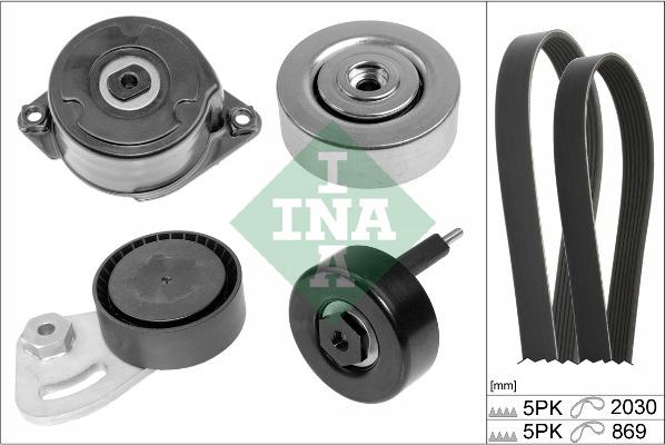 INA 529 0253 10 - Поликлиновый ременный комплект autospares.lv