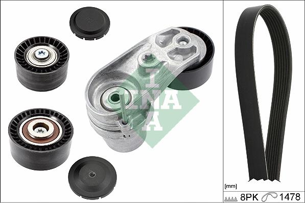 INA 529 0211 10 - Поликлиновый ременный комплект autospares.lv