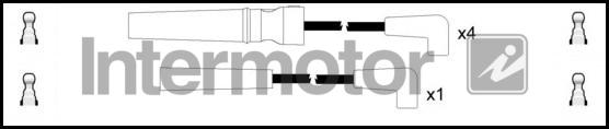 INTERMOTOR 73757 - Комплект проводов зажигания autospares.lv