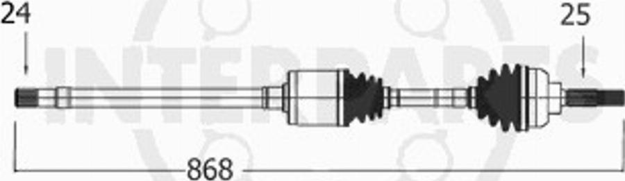 InterParts CT-8-16-206 - Приводной вал autospares.lv