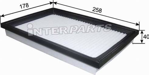 InterParts IPA-602 - Воздушный фильтр, двигатель autospares.lv