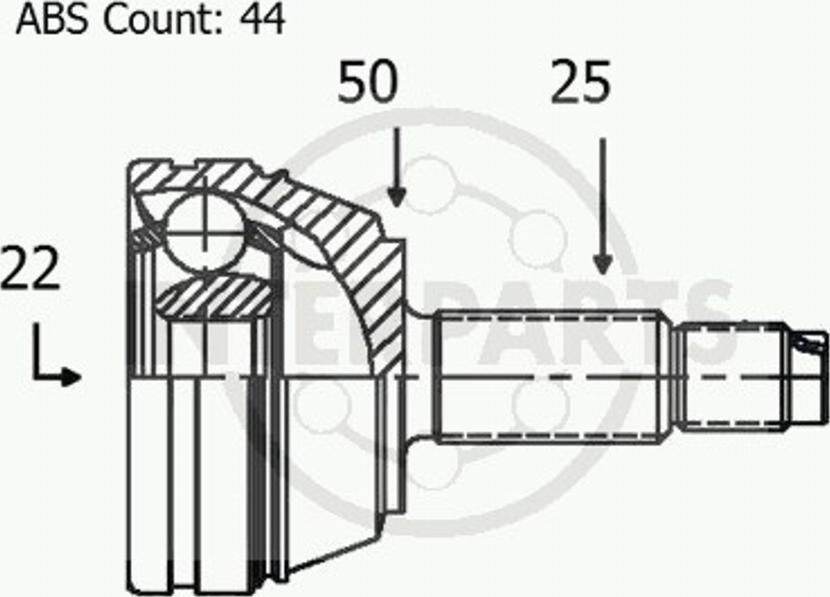 InterParts OJ-0648 - Шарнирный комплект, ШРУС, приводной вал autospares.lv