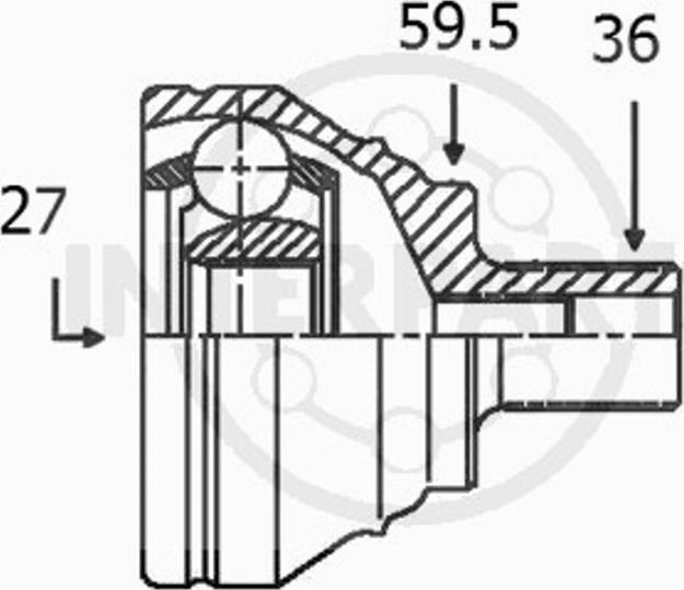 InterParts OJ1451 - Шарнирный комплект, ШРУС, приводной вал autospares.lv