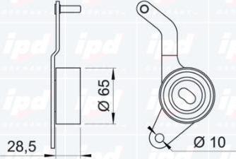 IPD 14-0456 - Натяжной ролик, зубчатый ремень ГРМ autospares.lv