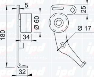 IPD 14-0402 - Натяжной ролик, зубчатый ремень ГРМ autospares.lv