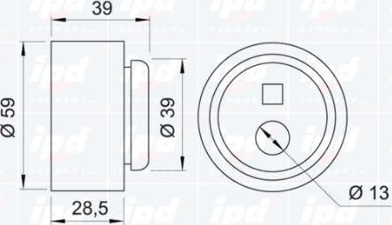 IPD 14-0413 - Натяжной ролик, зубчатый ремень ГРМ autospares.lv