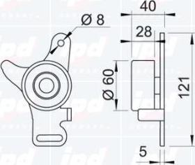 IPD 14-0595 - Натяжной ролик, зубчатый ремень ГРМ autospares.lv