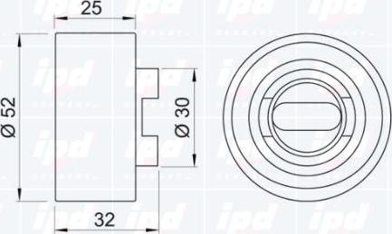 IPD 14-0566 - Натяжной ролик, зубчатый ремень ГРМ autospares.lv