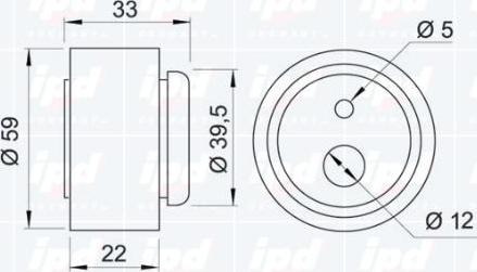 IPD 14-0507 - Натяжной ролик, зубчатый ремень ГРМ autospares.lv