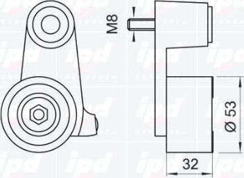 IPD 14-0609 - Натяжной ролик, зубчатый ремень ГРМ autospares.lv