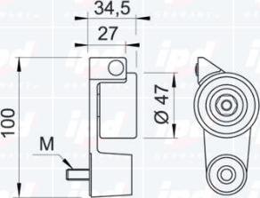 IPD 14-0614 - Натяжной ролик, зубчатый ремень ГРМ autospares.lv