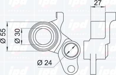 IPD 14-0639 - Натяжной ролик, зубчатый ремень ГРМ autospares.lv