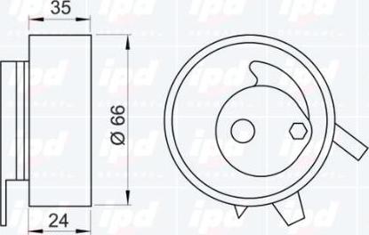 IPD 14-0084 - Натяжной ролик, зубчатый ремень ГРМ autospares.lv