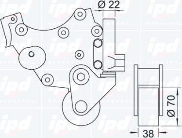 IPD 14-0151 - Натяжная планка, ремень ГРМ autospares.lv