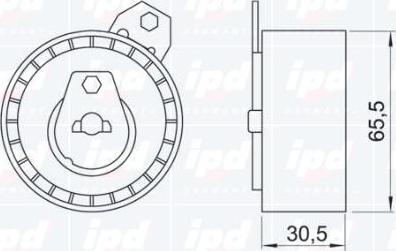 IPD 14-0165 - Натяжной ролик, зубчатый ремень ГРМ autospares.lv