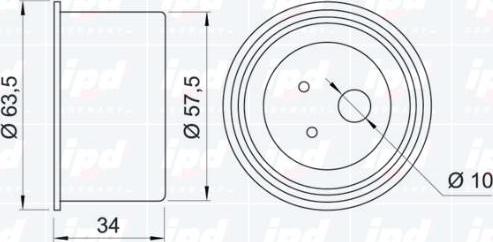 IPD 14-0188 - Натяжной ролик, зубчатый ремень ГРМ autospares.lv