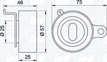 IPD 14-0800 - Натяжной ролик, зубчатый ремень ГРМ autospares.lv