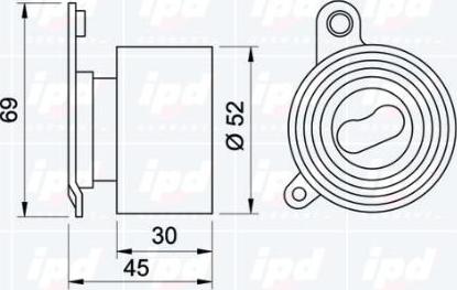 IPD 14-0819 - Натяжной ролик, зубчатый ремень ГРМ autospares.lv