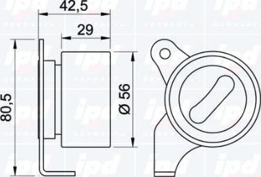 IPD 14-0817 - Натяжной ролик, зубчатый ремень ГРМ autospares.lv