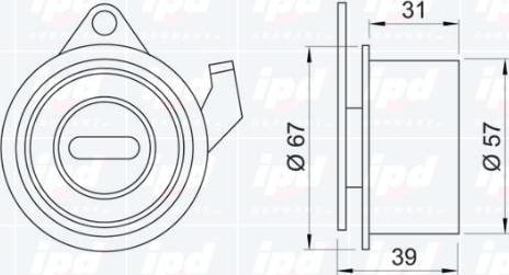 IPD 14-0830 - Натяжной ролик, зубчатый ремень ГРМ autospares.lv