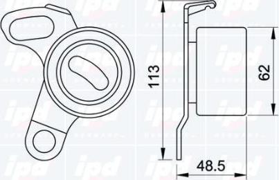 IPD 14-0824 - Натяжной ролик, зубчатый ремень ГРМ autospares.lv