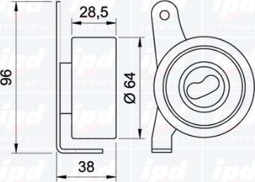 IPD 14-0822 - Натяжной ролик, зубчатый ремень ГРМ autospares.lv