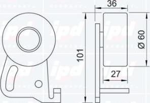 IPD 14-0352 - Натяжной ролик, зубчатый ремень ГРМ autospares.lv