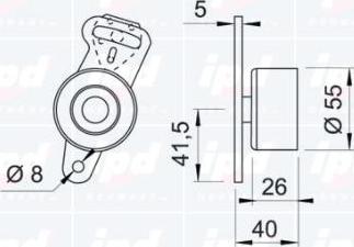 IPD 14-0315 - Натяжной ролик, зубчатый ремень ГРМ autospares.lv