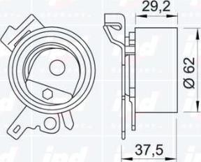 IPD 14-0229 - Натяжной ролик, зубчатый ремень ГРМ autospares.lv