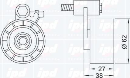 IPD 14-0797 - Натяжной ролик, зубчатый ремень ГРМ autospares.lv