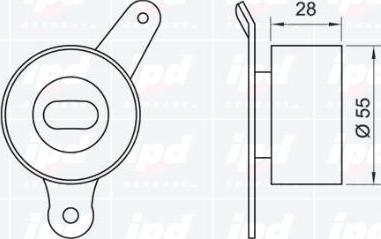 IPD 14-0710 - Натяжной ролик, зубчатый ремень ГРМ autospares.lv