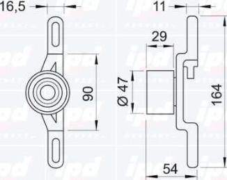 IPD 14-0785 - Натяжной ролик, зубчатый ремень ГРМ autospares.lv