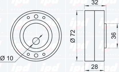 IPD 14-0783 - Натяжной ролик, зубчатый ремень ГРМ autospares.lv