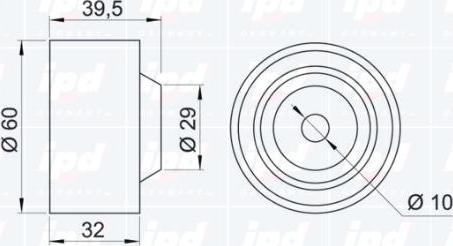 IPD 14-0720 - Направляющий ролик, зубчатый ремень ГРМ autospares.lv